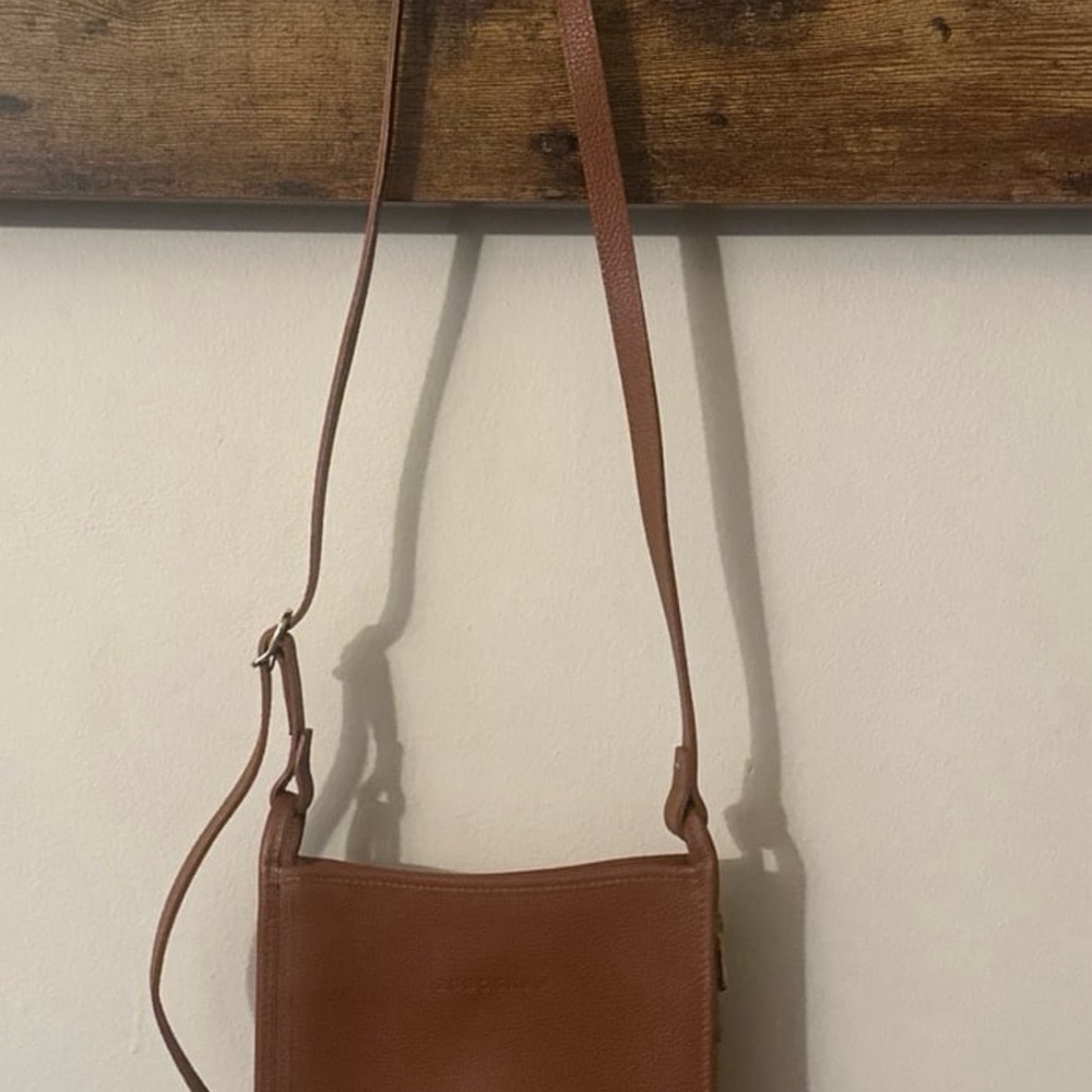 LONGCHAMP PARIS LE FOULONNÉ CROSSBODY BAG SMALL IN CARAMEL